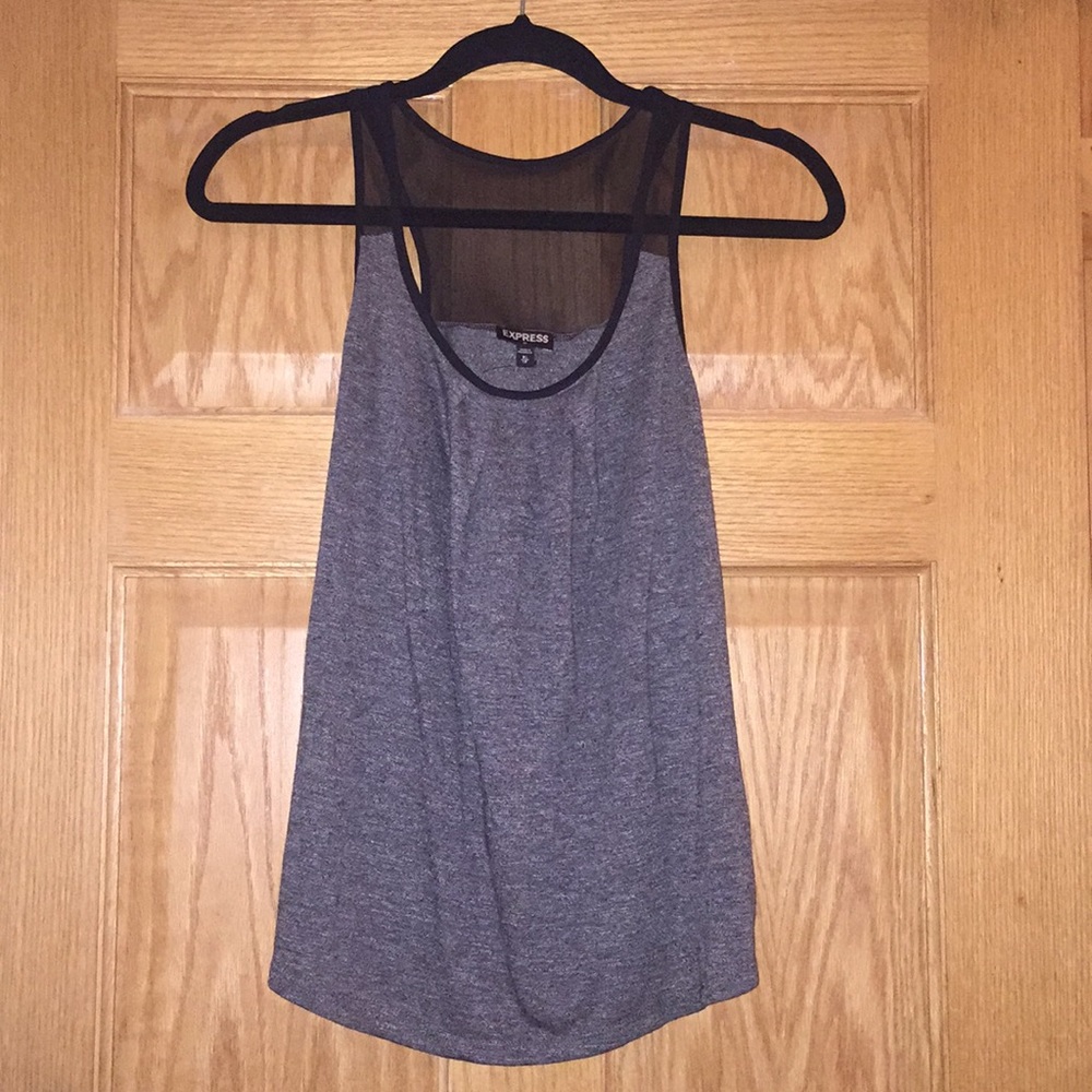 Grey and Black Tank Top